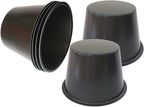 Popover Pans Nonstick 6 Packs, Individual Larger Muffin, Versatile Round Baking Cups for Popover, Muffins, Quiche, Tarts, Cupcakes, Pudding - Carbon Steel, Black