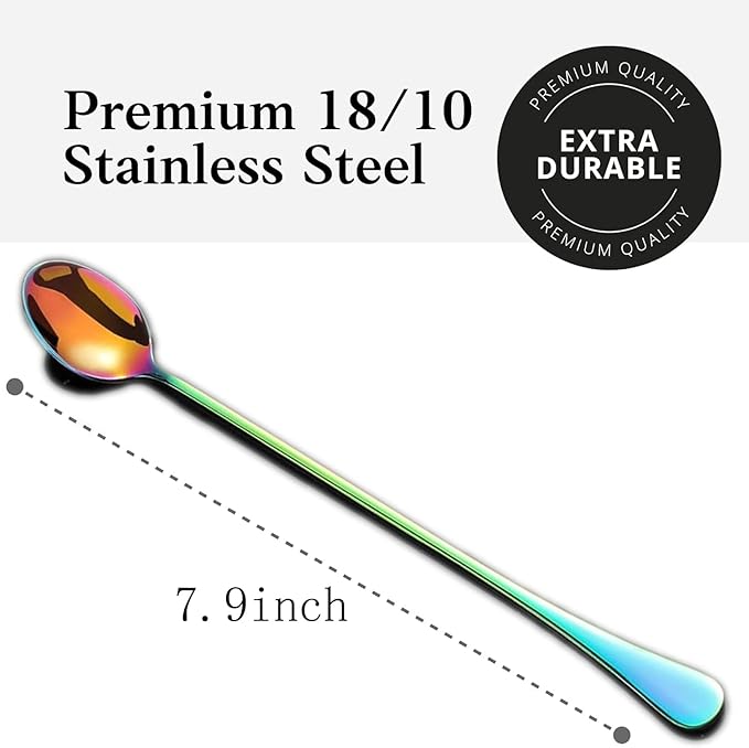 Long-handled ice tea spoon, cocktail stir spoons, stainless steel coffee spoons, ice cream scoop