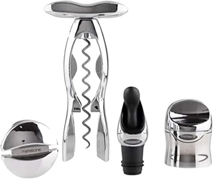 Houdini Wine Kit Bar Tool Set, 4 Piece, Chrome, W9426