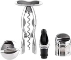 Houdini Wine Kit Bar Tool Set, 4 Piece, Chrome, W9426