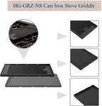 HG-GRZ-NS Griddle Replacement Parts for ZLINE Gas Stove Top High Grate Cast Iron Reversible Griddle Plate ZLINE 24 30 36 48 60 Inch Gas Cooktop Range Electric Oven Griddle Pan (Not Fit All High Grate)