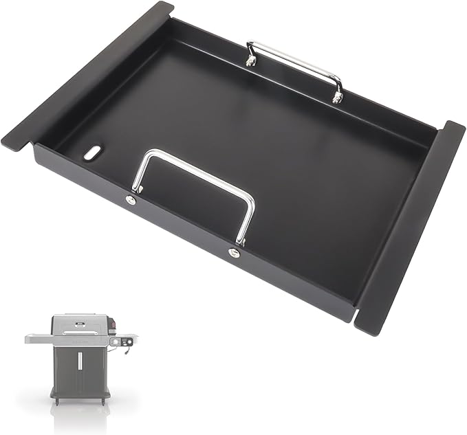 Half Griddle for Ninja FlexFlame Grill Parts, Carbon Steel Griddle Insert for Ninja FlexFlame PG300 Grill Accessories, Compatible with Flex Flame Griddle Plate Part XSKHLFGRIDLE