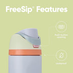 Owala FreeSip Insulated Stainless Steel Water Bottle with Straw for Sports, Travel, and School BPA-Free Sports Water Bottle, 32 oz, Beach House