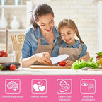 Montessori Kitchen Tools,6Pieces Knives for Kids Nylon Kids Safe Cooking Knives Serrated Edges,Y Peeler For Cooking and Cutting Fruit,Suitable for Children and Beginners
