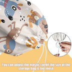 Dog Plastic Bag Holder, Wall Mount Grocery Bag Holder, Plastic Storage bag, Pull Rope Free Adjustment, Plastic Bag Holders for Grocery Bags, Plastic Bag Dispenser for Home Kitchen, Dog Lover Gifts