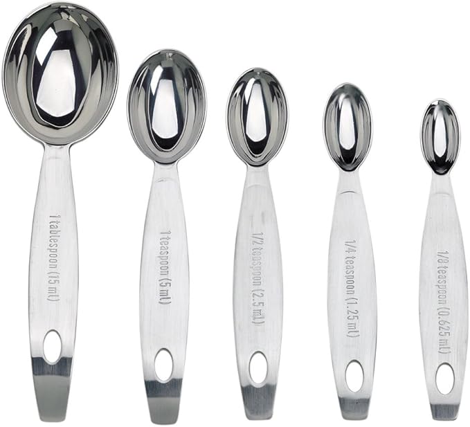 Cuisipro Stainless Steel Measuring Spoon Set Silver, Standard
