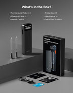 GoveeLife Bluetooth Wireless Meat Thermometer with 2 Probes, Standalone Digital Base, WiFi Unlimited Range, ±1.8℉ Accuracy, IP68 Waterproof Real Time Monitoring, for Kitchen, BBQ, Grill, Oven, Smoker