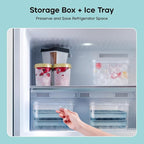 Ice Cube Trays with Lid and Bin, 0.8 IN Small Round Ice Cube Mold - Easy Release Stackable Ice Ball Maker for Cocktail,Whiskey and Drinks, BPA-Free(0.8in/64 balls&box)