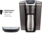 Keurig K-Elite Single Serve K-Cup Pod Coffee Maker, with Strength and Temperature Control, Iced Coffee Capability, 8 to 12oz Brew Size, Programmable, Brushed Slate