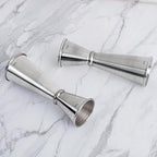 Jigger for Bartending, Briout Double Cocktail Jigger Japanese Premium 304 Food Grade Stainless Steel Jigger 2 OZ 1 OZ with Measurements Inside, Silver