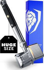 Dalstrong Meat Tenderizer Tool - NEW IMPROVED - Dual Sided, Extra-Large Meat Hammer - Premium High-Carbon Stainless Steel - Meat Mallet - Chef Pounder - Black G10 Handle
