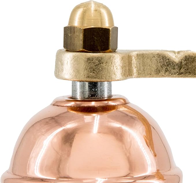 Alexander Home The Original Greek Salt Mill 9 Inch Tall | European Salt Mill Grinder with Crank Handle | Manual Salt Grinder | Salt Refillable - Copper