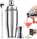 WPHUAW 24oz Cocktail Shaker Bar Set-Professional Margarita Mixer Drink Shaker Professional Stainless Steel Bar Tools Built-in Bartender Strainer for Martini Kit