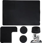 LynxLink 5Pcs Silicone Coffee Mat Set,Coffee Maker Mat,Silicone Top Mat,Coffee Tamper Base, Cup Coaster - Espresso Machine Accessories, Luxe Cafe Replacement Parts Compatible with ES601/ES701