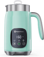 Maestri House Milk Frother, Variable Temp and Froth Thickness Milk Frother and Steamer, 14.1OZ/400ML Smart Touch Control Foam Maker, Memory Function for Latte, Warm Milk, Hot Chocolate (Blue)