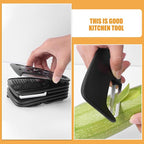 LALAFINA Multi-function Kitchen Tool Set with Vegetable Grater, Bottle Opener, Fruit Peeler, Garlic Crusher, and Pizza Cutter – Compact Handheld Small Gadget Kit for Food Prep and Cooking