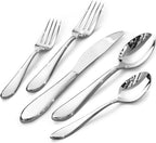 KINGSTONE 60-Piece Silverware Set for 12,18/10 Premium Stainless Steel Flatware Set, for Home, Restaurant, Wedding and Party Use, Mirror-Polished Cutlery Set, Dishwasher Safe