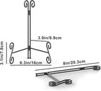 Easel Stand, 8 Inch Plate Stand, 2 Pack Metal Plate Holder for Display, Iron Plate Stands for Picture Frame Record Album Collectibles