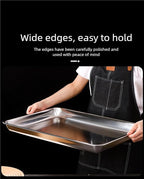 2-Pack 23.5"x15.5" Extra Large Heavy Duty Commercial Grade 304 Stainless Steel Baking Pan Set, Non-Toxic Deep Sheet Pan, 1 Solid & 1 Perforated Pans for Roasting, Defrosting, Draining, Cooling