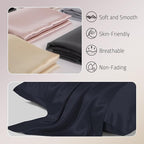 Mulberry Silk Pillowcase for Hair and Skin Cool Pillow Cases Both Sides Real Silk Pillowcases Organic Silk Pillowcase with Hidden Zipper, Navy Blue, King (20"×36")