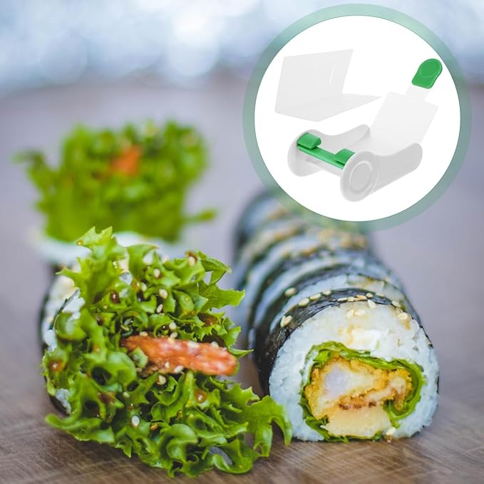SHERCHPRY Multipurpose Sushi Roller Food Rolling Tool for Meat Vegetables Egg Rolls and Grape Leaves Easy to Use Kitchen Gadget