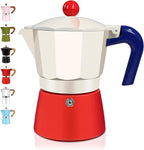 6 Cup Aluminum Espresso Stovetop Moka Pot Express Coffee Maker Percolator Italian Classic Mocha Coffee Machine for Italian and Cuban Cafe Brewing for Home Camping 300ml 10oz