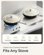 Carbon Steel Wok Pan - 11.8 Inch Pre-Seasoned Flat Bottom Chinese Woks & Stir Fry Pans with Lid, Lightweight Kitchen Cookware for All Stovetops, Gas, Electric, Gift for Women/Mom with Spatula Spoon