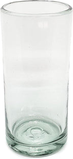 Clear 20 oz Tall Iced Tea Glasses (set of 6), Hand Blown Mexican Glassware, Recycled Glass Drinking Glasses, Lead-Free, Cocktail Margarita Glasses, Wine Glasses, Shot Glasses, Whiskey Glasses (IceTea)