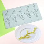 TUKE 3D Branch Silicone Tuile Fondant Mold for Baking, Polymer Clay, Sugar Craft - Hollow Candy Lace Design (9.52x4.92x0.12inch)
