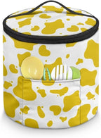 Electric Pressure Cooker Insulation Handbag Insulated Carrier Electric Pressure Cooker Insulation Bag for Kitchen Accessories, Yellow Cow Print
