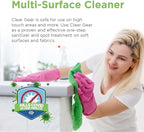 Clear Gear Disinfectant Cleaner, and Deodorizer For Sports Equipment, Gyms, and Fitness Centers - EPA-Registered, Hospital Grade, Made in USA - 1-Pack of 32 Oz Bottle Disinfecting Spray