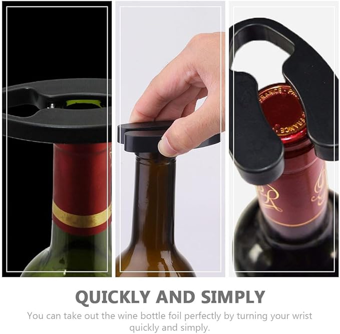 Hemoton Wine Foil Cutter for Wine Bottles Compact 2.75 Inch Aluminum Seal Remover with Ergonomic Design Easy and Quick Bottle Seal Remover for Home Bar Accessories