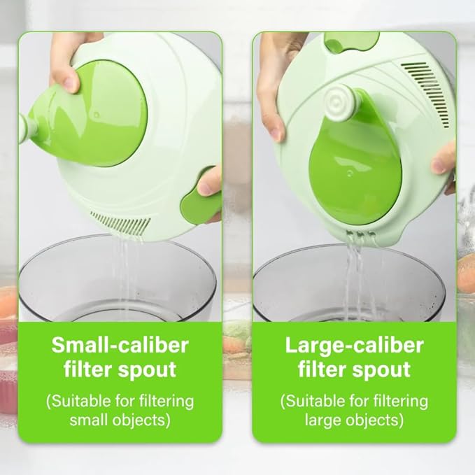 Salad Spinner, Large Vegetable Washer and Dryer with Easy Crank Handle, 3Qt Capacity Lettuce Spinner for Washing, Spinning & Drying Salad Greens, Fruits & Vegetables