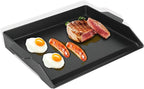 Universal Cast Iron Griddle 18.6" x 14", Pre-Seasoned Nonstick Flat Top Grill Griddle Plate for Outdoor Gas Grill/Charcoal Grill/Stove Top with Extra High Sidewall & Grease Groove, for Camping