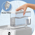 Electric Steamer 3 Tier Food Steamer Vegetable Steamer with Detachable Water Tank 24L Capacity Touch Screen Display for Home Restaurant Party