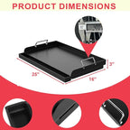 Universal Carbon Steel Griddle for Gas Grill/Kitchen Stove Top, Large Griddle Pan for Camp Camping,Tailgating and BBQ Accessories, Plancha Para Cocinar, 25" x 16" Stove Top Skillet Pan, Gift for men