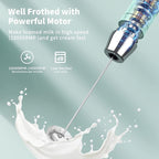 Maestri House Rechargeable Milk Frother, LunaFro NS Handheld Electric Foam Maker Waterproof Detachable Stainless Steel Whisk Drink Mixer Foamer for Lattes, Cappuccino, No Stand