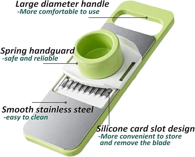 6-in-1 Vegetable Cutter, Mandoline Slicer for Kitchen, Vegetable Slicer Cutter with Multi Blade, Cheese Grater, kitchen gadgets
