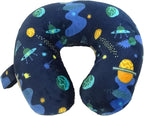 Wolf Essentials Kids Cozy Soft Microfiber Neck Pillow, Compact, Perfect for Plane or Car Travel, Shooting Star