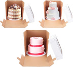 Tall Cake Boxes for Tier Cakes,12x12x12 Inch [10 Pack ] Thick Sturdy Bakery Box with Window,White Wedding Cake Boxes,Layer Cake Carrier,Disposable Cake Containers