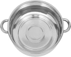 Stainless Steel Steamer Glass Lid, 5-Layer Cooking Steamer Set, Overlapping Design, ø 28cm /11 Inch, Suitable for Induction Cooktops, Electric Cooktops, Gas Cooktops