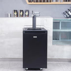 VEVOR Beer Kegerator, Single Tap Commercial Draft Beer Dispenser for D system, Full Size Keg Refrigerator with 5lbs CO2 Tank, Hold 2 Sixth / 2 Ball lock keg, Black
