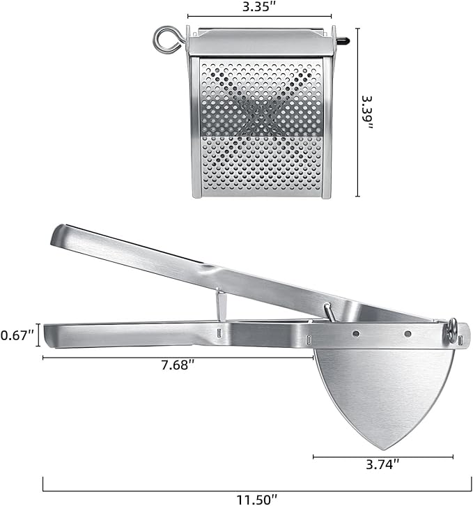 Potato Ricer, Sopito Stainless Steel Potato Masher for Commercial and Home Use (Pack of 2)
