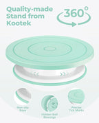 Kootek 158PCs Cake Decorating Kit, Baking Supplies Tools - Includes Cake Stand Turntable, 64 Icing Piping Tips Set, 2 Frosting Spatulas, 3 Scrapers, 50+2 Pastry Bags, Coupler, Video Tutorial, Booklet
