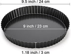 Tosnail 2 Pack 9 Inch Non-Stick Quiche Pan, Fruit Tart Pie Pan with Removable Loose Bottom