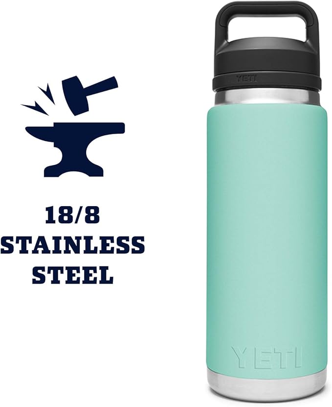 YETI Rambler 26 oz Bottle, Vacuum Insulated, Leakproof, Stainless Steel with Chug Cap