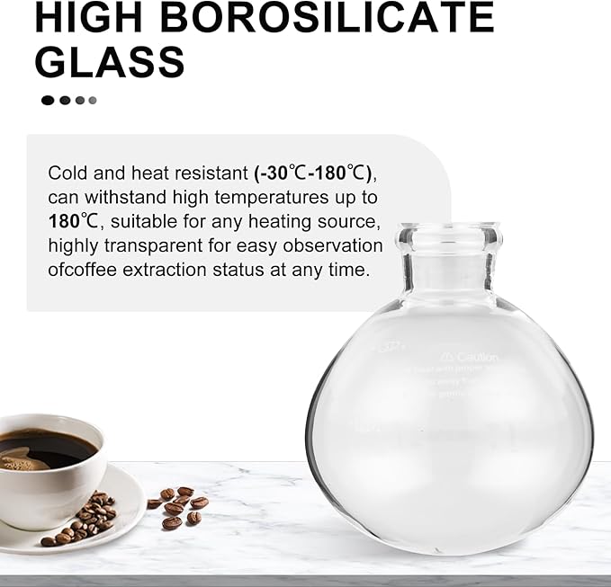 YUCHENGTECH Siphon Syphon Coffee Maker Tabletop Glass Siphon Pot Glass Technica Siphon Vacuum Coffee Maker(5 Cups(600ml))