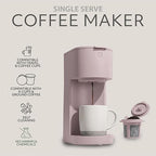 WILLOW Eco Series Single Serve Coffee Maker for K Cup and Ground Coffee, 6 to 12oz Brew Sizes with Strong Brew Option, Small Coffee Machine with Removable Reservoir & Reusable Filter, Eco-Friendly
