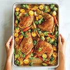 Nordic Ware Naturals Half Sheet - USA Made Aluminum Commercial Quality Sheet Pan for Baking or Roasting, Encapsulated Galvanized Steel Rim Prevents Warping, 1-Pack