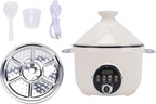 Haofy Electric Pressure Cooker 800W 3.2L Non Stick Multifunctional Cooking Pot with Stainless Steel Drain Basket for Low Sugar Meals Soup Porridge Hot Pot for Singles Small Families (US Plug 110V)